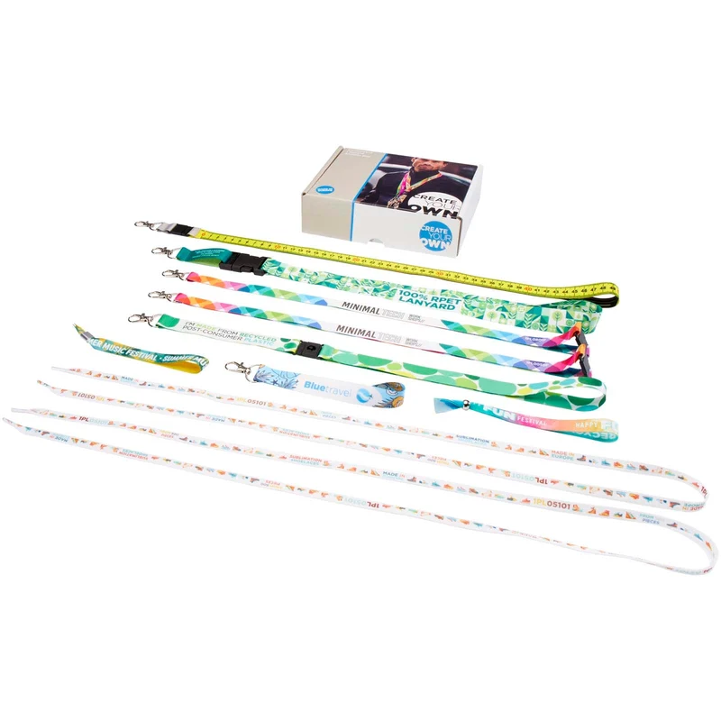 Confezione con cordini assortiti con stampa a sublimazione