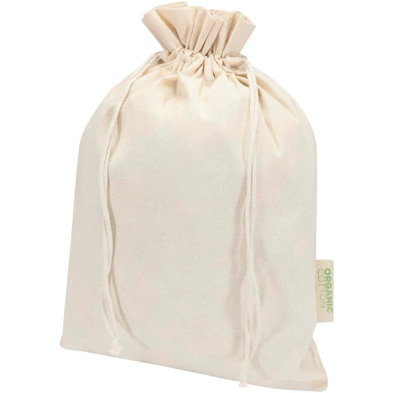 Sacchetto per confezione regalo in tessuto biologico da 140 g/m² certificato OCS, 42 x 30 cm Odisha