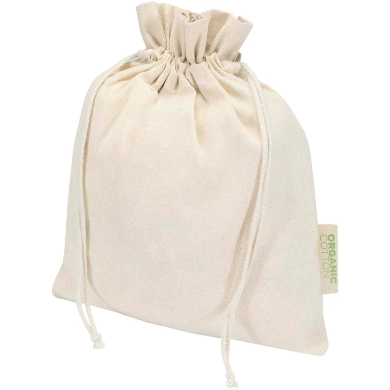 Sacchetto per confezione regalo in tessuto biologico da 140 g/m² certificato OCS, 30 x 25 cm Odisha