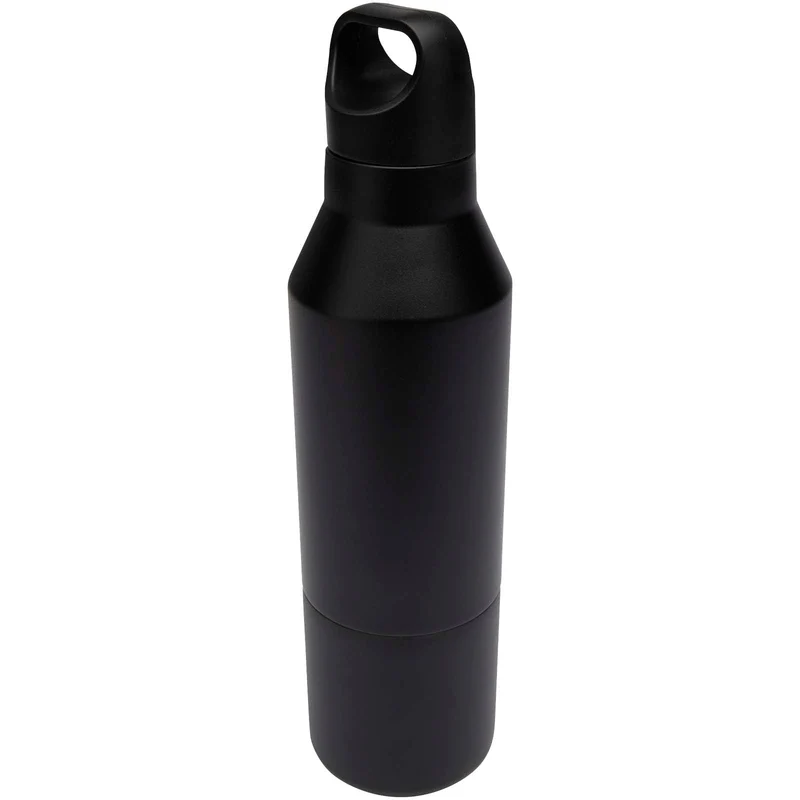 Borraccia termica da 600 ml in acciaio inox riciclato certificato RCS con tazza da 300 ml Odessy