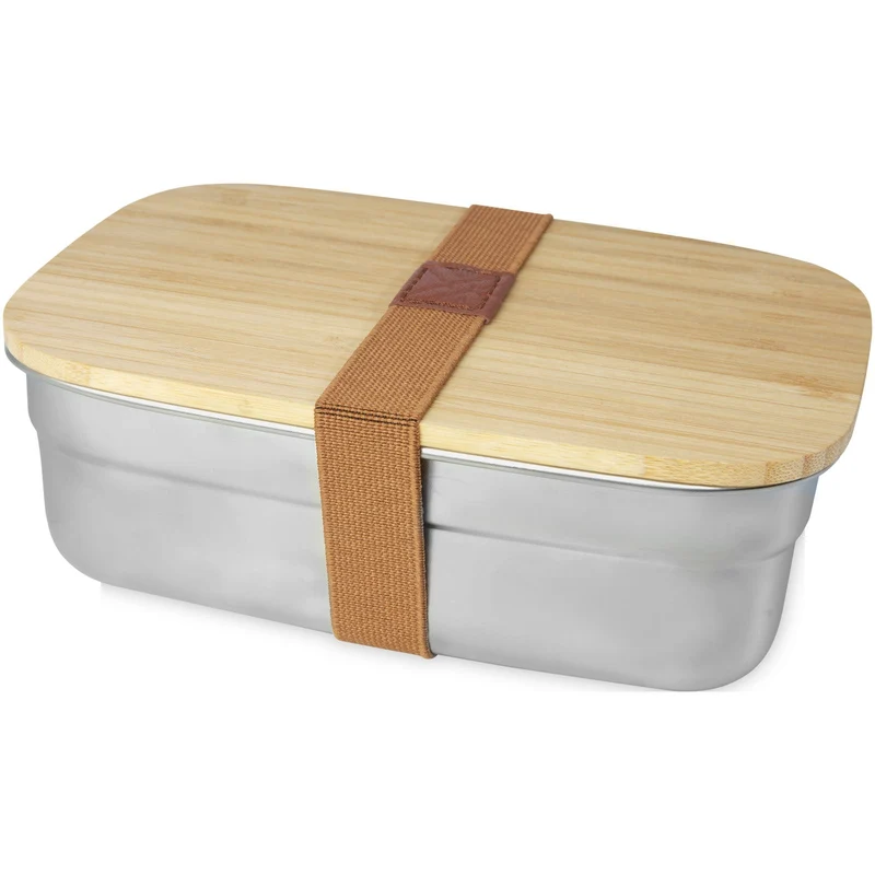 Contenitore per pranzo Tite in acciaio inossidabile con coperchio in bambù da 700 ml