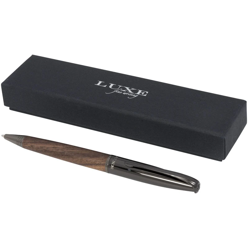 Penna a sfera con serbatoio in legno Loure (inchiostro nero)