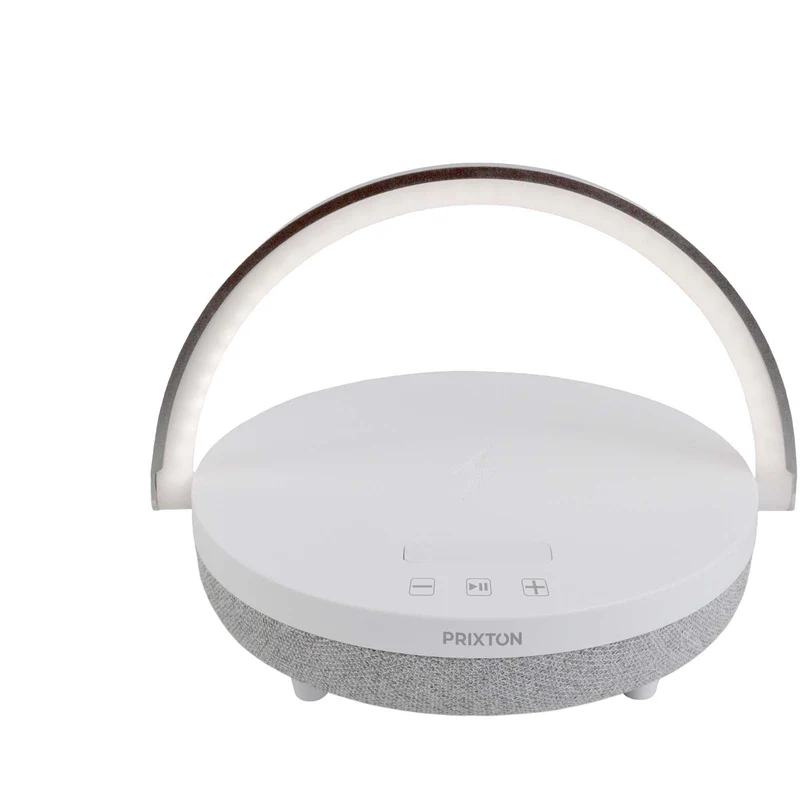 Speaker Bluetooth® 4 in 1 da 10 W con luce LED e base di ricarica wireless Prixton