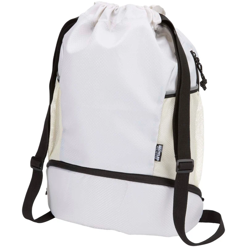 Borsa sportiva con cordoncino in materiale riciclato certificato GRS e scomparto inferiore da 18 litri Nomad