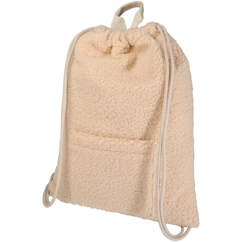 Zaino con cordoncino in sherpa riciclato certificato GRS da 9 litri Bear