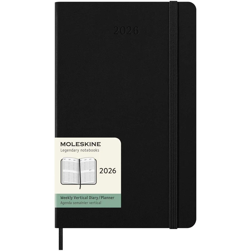 Agenda verticale 12 mesi formato L con copertina rigida Moleskine