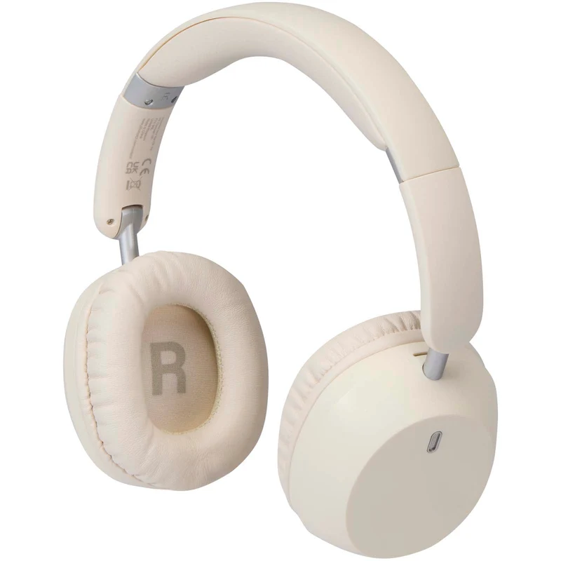 Cuffie over-ear pieghevoli in plastica riciclata con funzione ANC e ENC Hoggar
