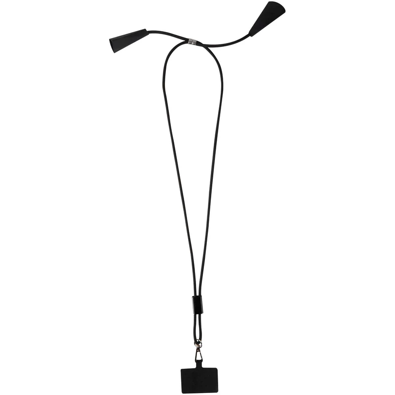 Lanyard per smartphone in plastica riciclata con cavo integrato per la sincronizzazione dati e la ricarica rapida 5 in 1 da 1