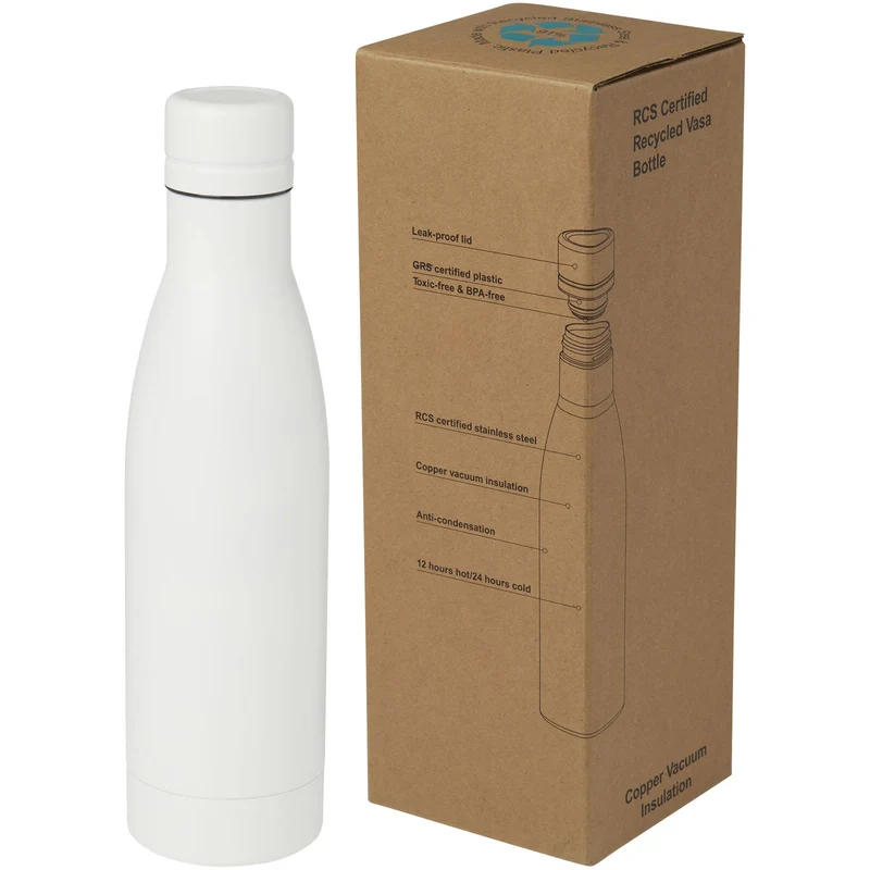 Borraccia termica con isolamento sottovuoto in rame e acciaio inossidabile riciclato certificato RCS da 500 ml Vasa