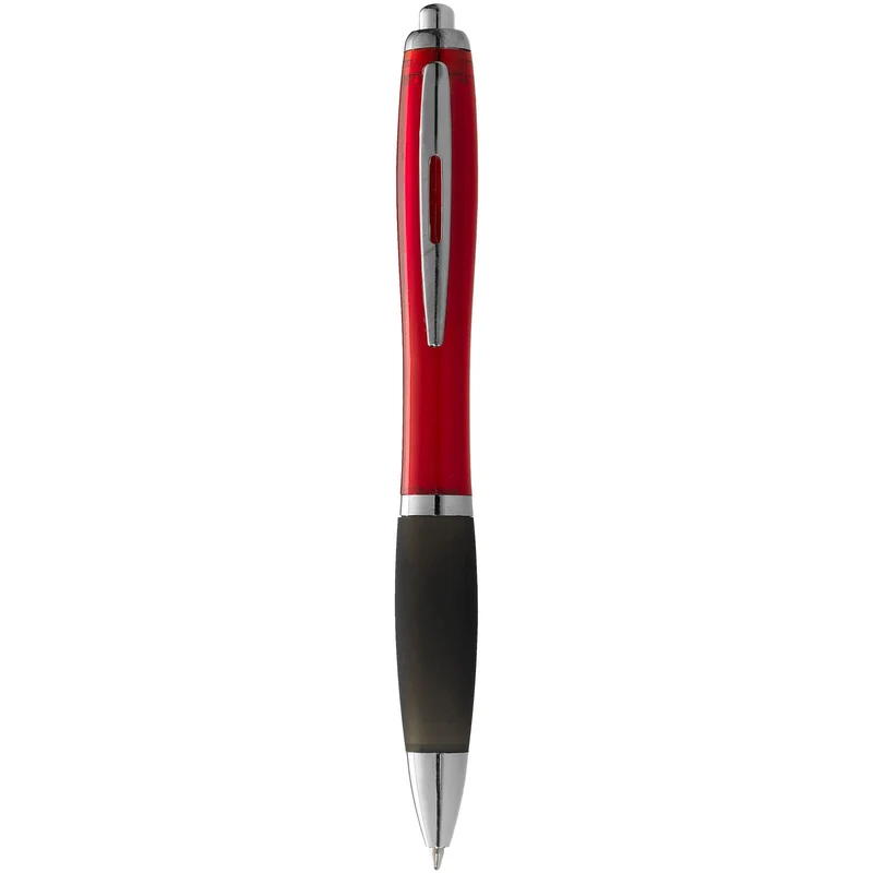 Penna a sfera Nash con fusto colorato e impugnatura nera (inchiostro nero)