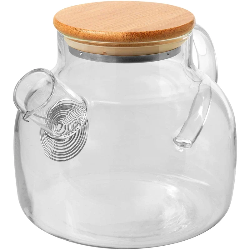 Teiera con colino e coperchio in bambù Zen
