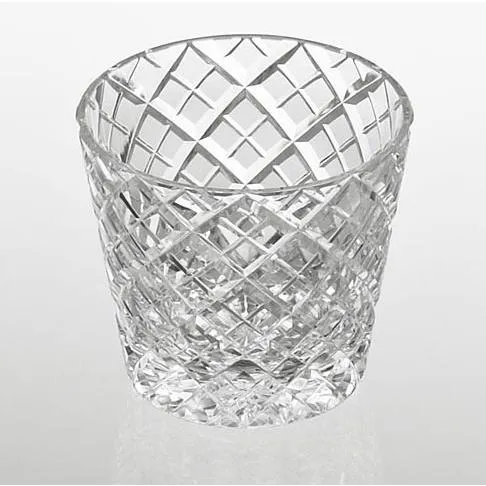 KAGAMI Crystal Edo Kiriko Sake Glass Yarai Kasane T709-1564