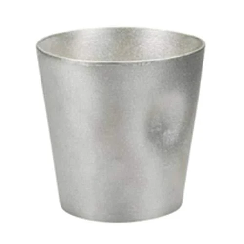 Sklenice Nousaku NAJIMI vyrobená v Japonsku, výška 8.2 cm, průměr 9.0 cm, objem cca 350 cm³, 100% plechová krabička, 501341/sklo