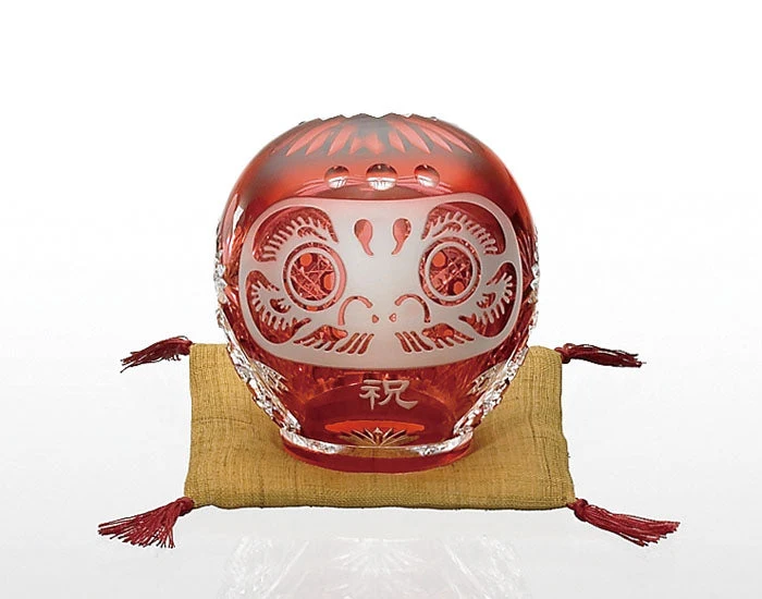 Ornament Kagami Crystal Edo Kiriko, červená Q338-2303-CAU