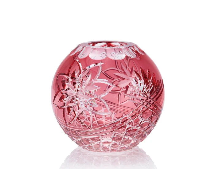 Kagami Crystal Edo Kiriko váza červená F713-2922-CAU
