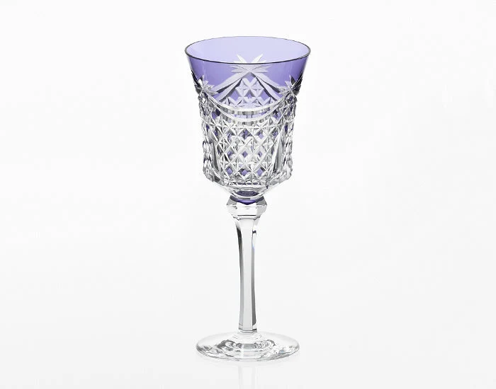 Kagami křišťálové sklo Edo Kiriko fialové K3602-2835-CMP