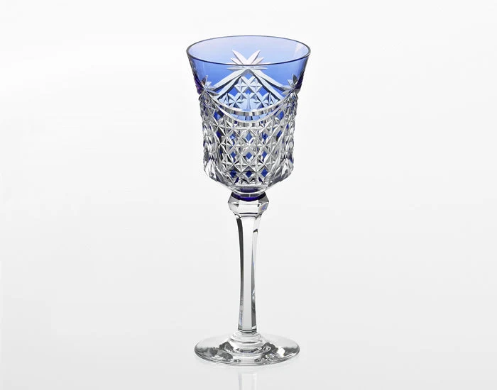 Kagami křišťálové sklo Edo Kiriko modré K3602-2835-CCB