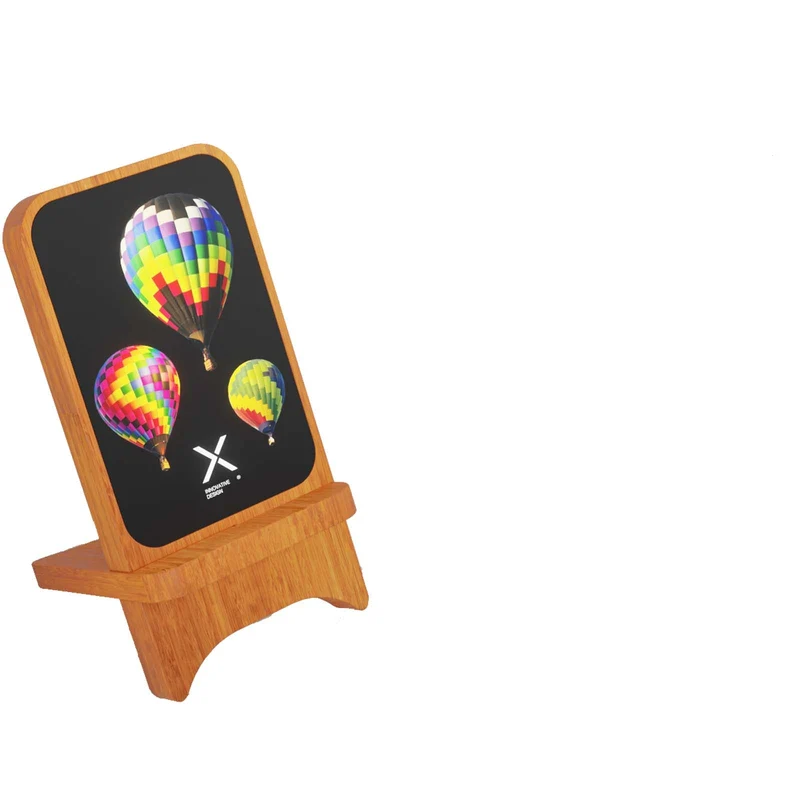 Supporto in legno wireless, luminoso, da 15 W SCX.design W16