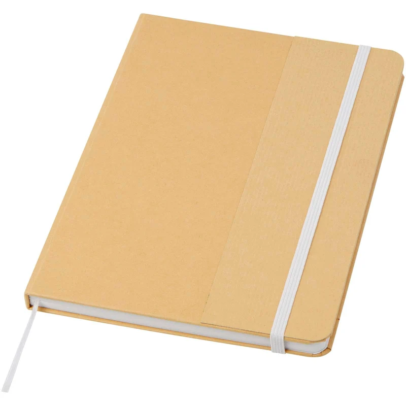 Blocco note formato A5 con copertina rigida di cartone riciclato Nelida