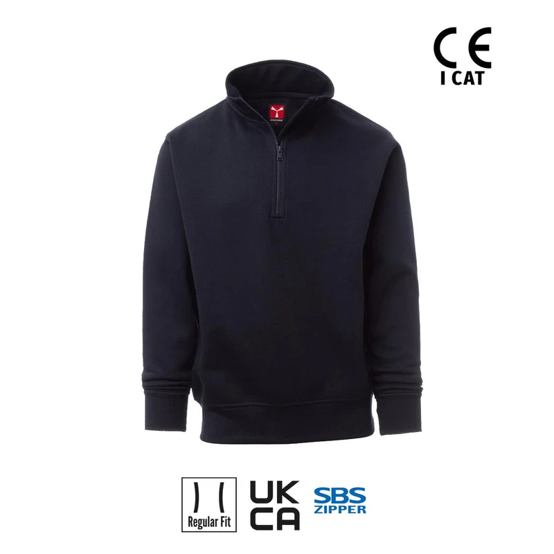 CARSON FELPA UOMO MEZZA ZIP GARZATA 260 gr. PAYPER