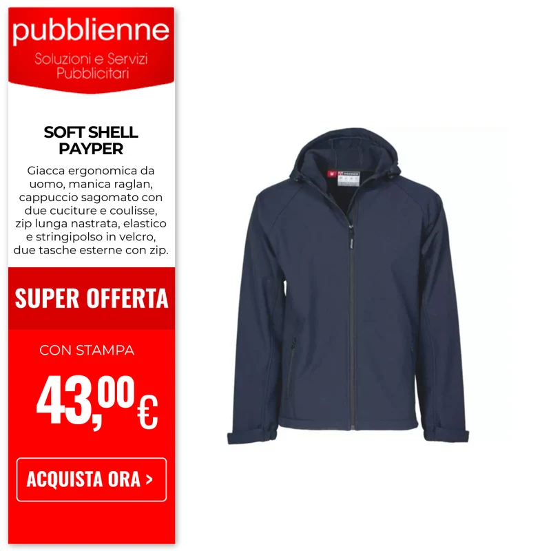 GALE GIACCA ERGONOMICA SOFT SHELL PAYPER