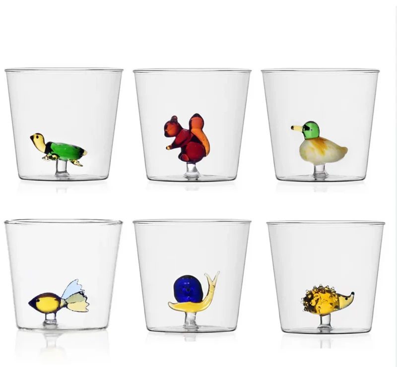 Ichendorf Animal farm set di 6 bicchieri Tumbler decori assortiti