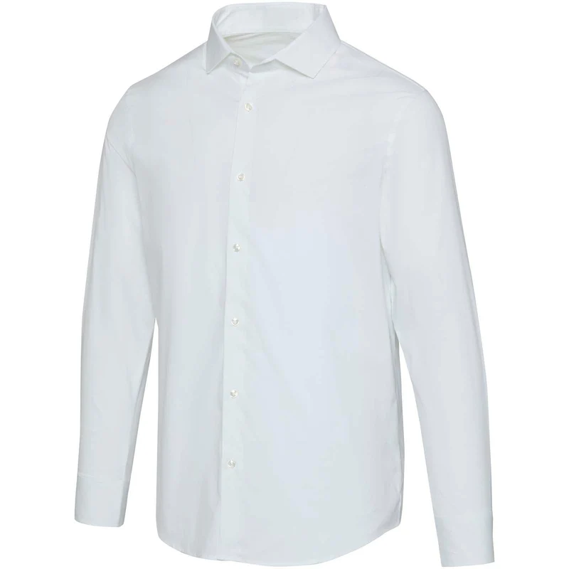 Camicia in tessuto di popeline da uomo Carnelian