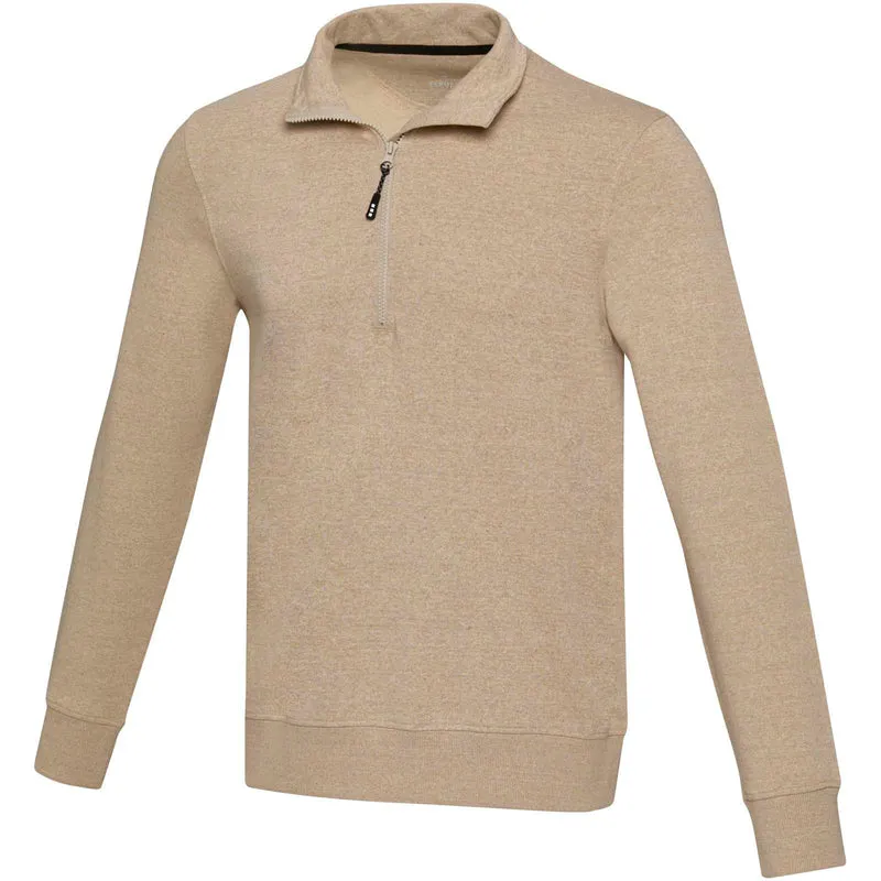 Maglione con cerniera a un quarto in tessuto riciclato unisex Aware™ Tin