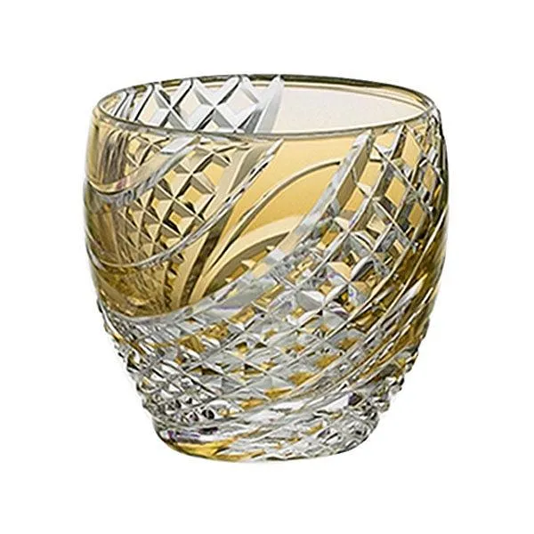 Kagami křišťálové sklo Edo Kiriko žluté T535-2044-CUM