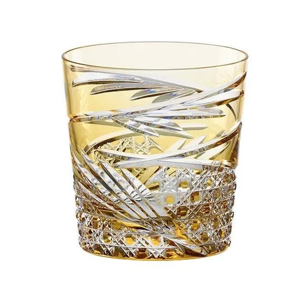 Kagami křišťálové sklo Edo Kiriko žluté T577-2944-CUM