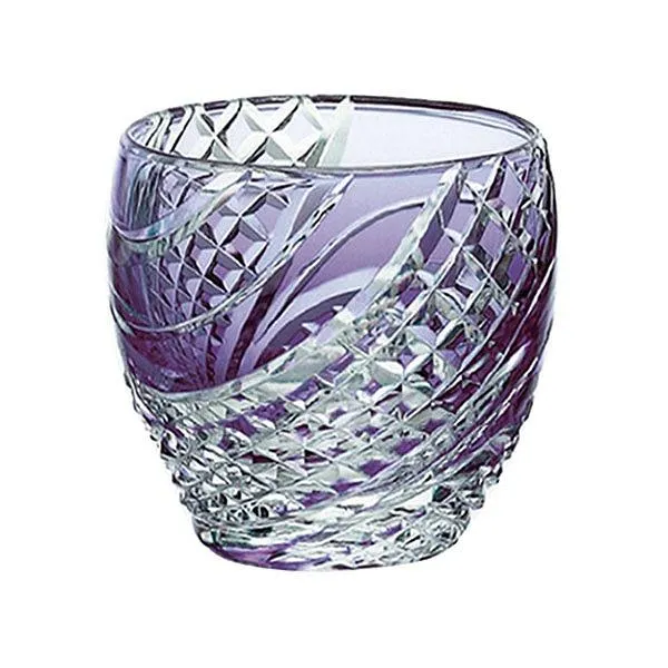 Kagami křišťálové sklo Edo Kiriko fialové T535-2044-CMP