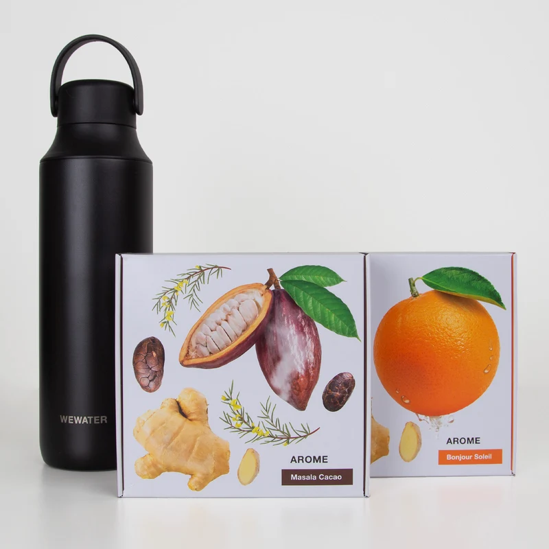 Set Borraccia Midnight Black + 1 infuso a caldo e 1 infuso a freddo
