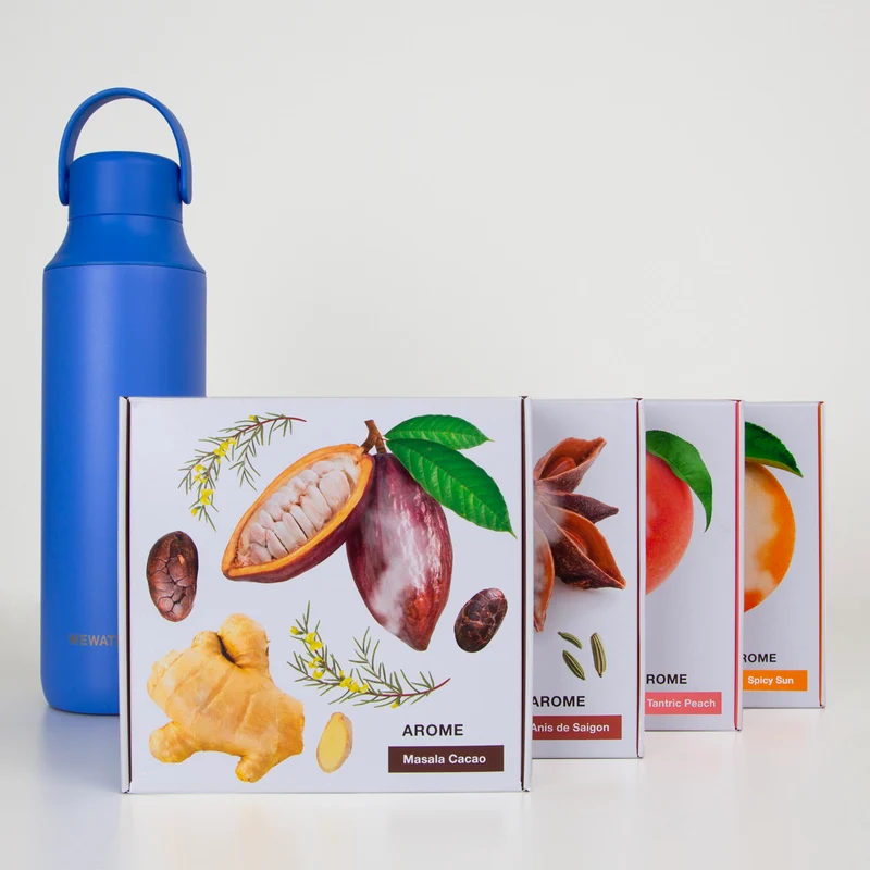 Set Borraccia Cold Blue + 4 infusi a caldo