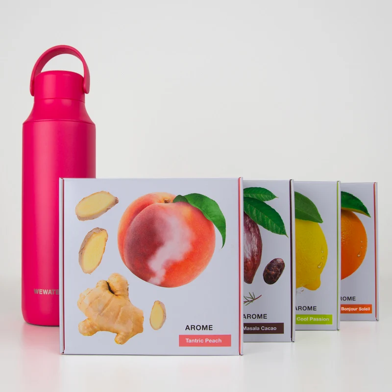 Set Borraccia Hot Pink + 2 infusi a caldo e 2 infusi freddi