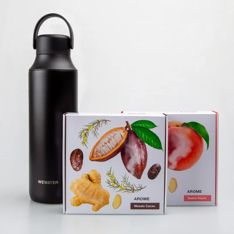 Set Borraccia Midnight Black + 2 infusi a caldo