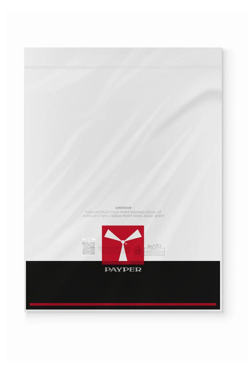 SCATOLA CON BUSTE TRASPARENTI 30 X 40 CON LOGO PAYPER