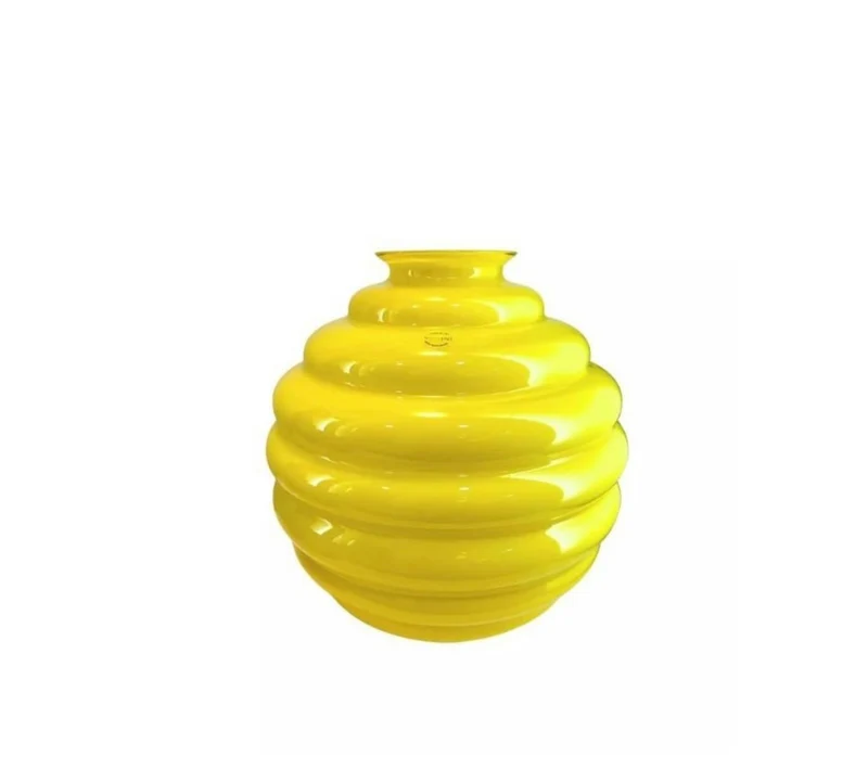 Venini vaso Deco giallo
