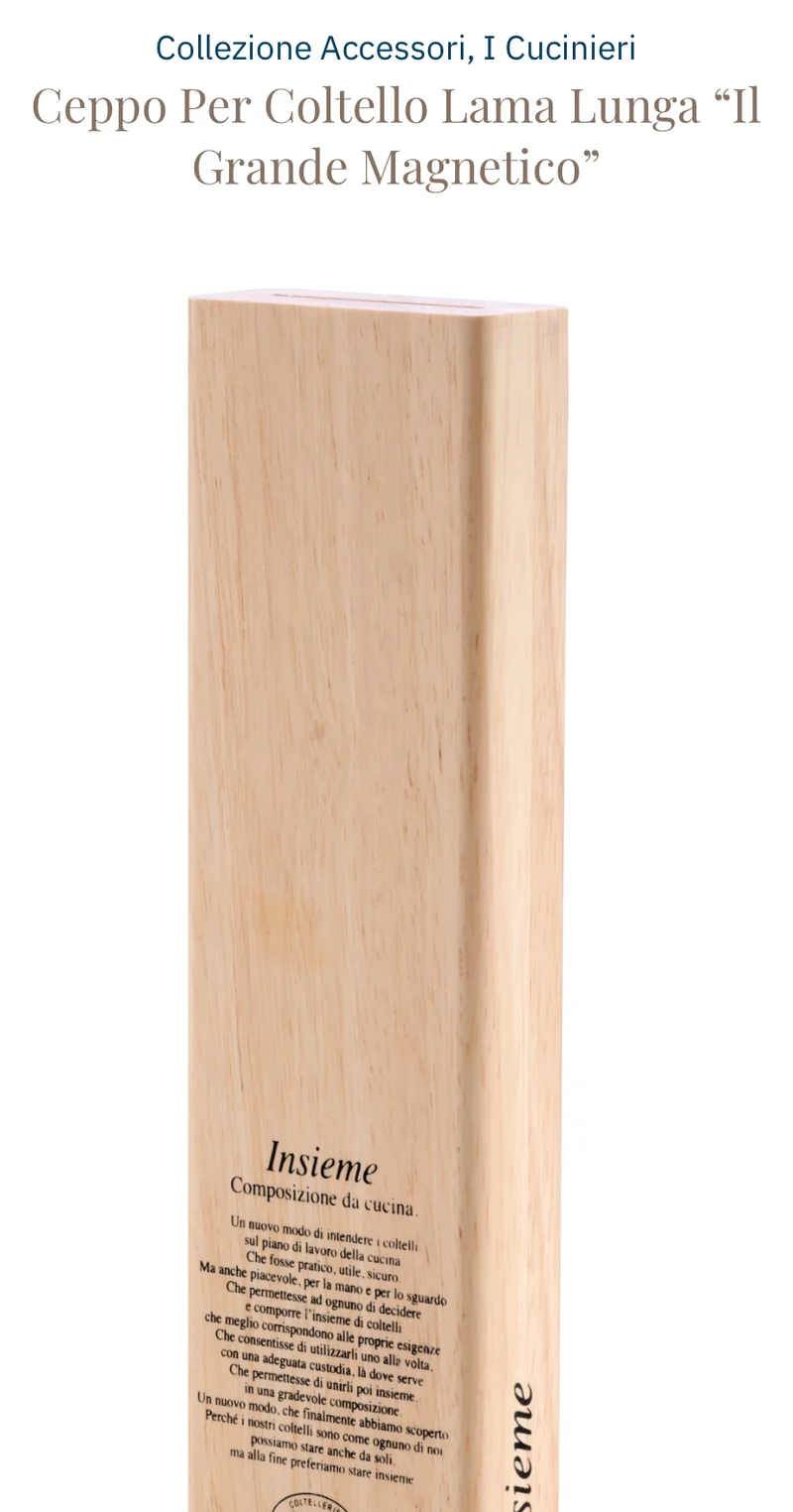 Coltellerie Berti ceppo magnetico singolo small