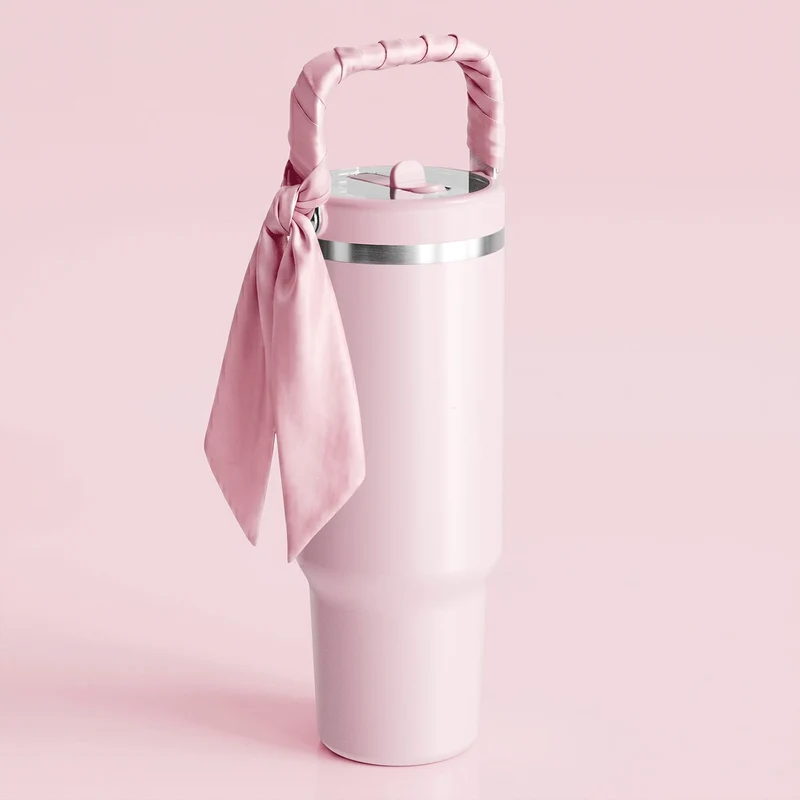 40 oz Wrapsip Stainless Steel Tumbler with Flip Straw