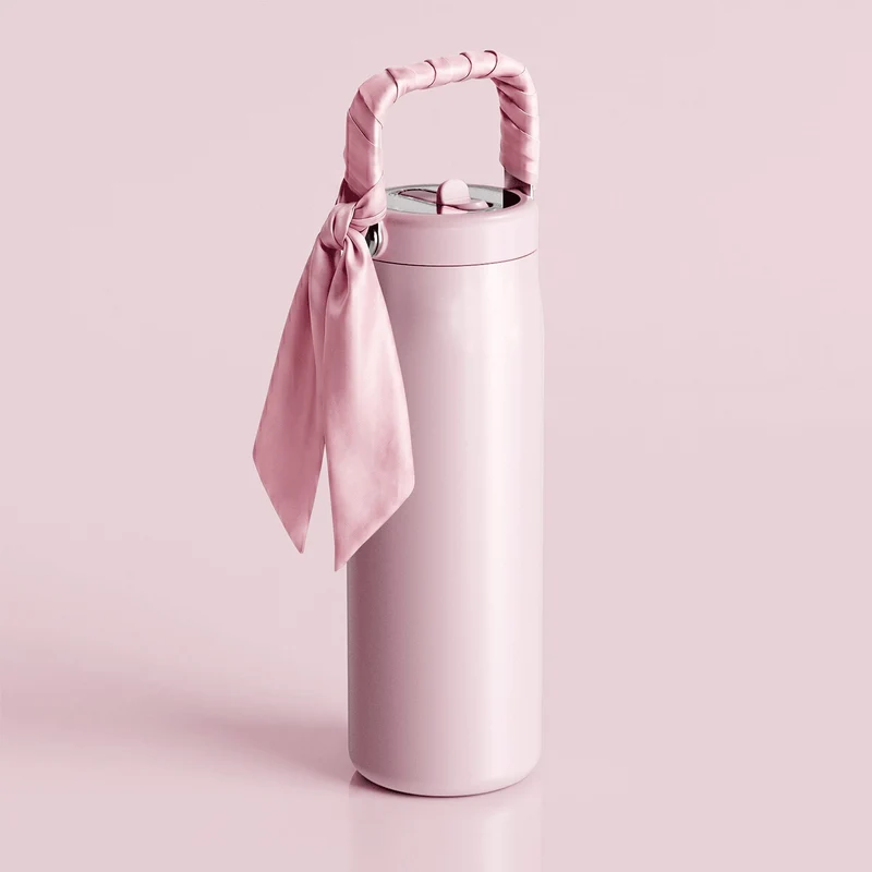 24 oz Wrapsip Stainless Steel Tumbler with Flip Straw