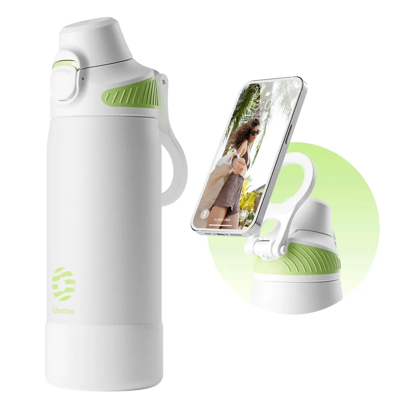 24 oz Magnetic Water Bottle with Phone Holder