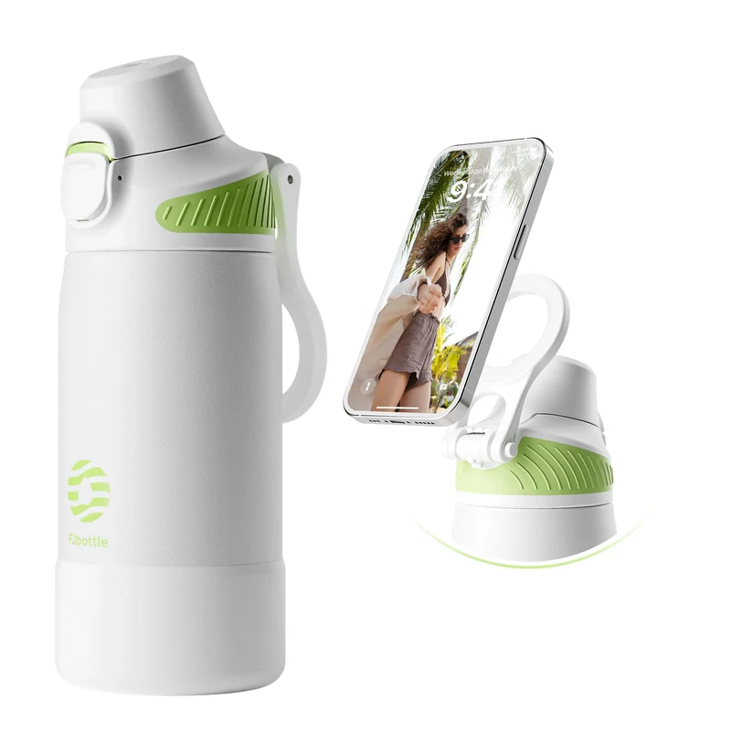 20 oz Magnetic Water Bottle with Phone Holder