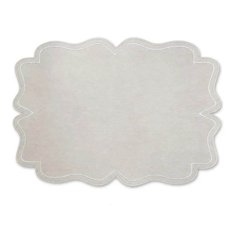 Set 6 Sottopiatti Chic Similpelle | Beige