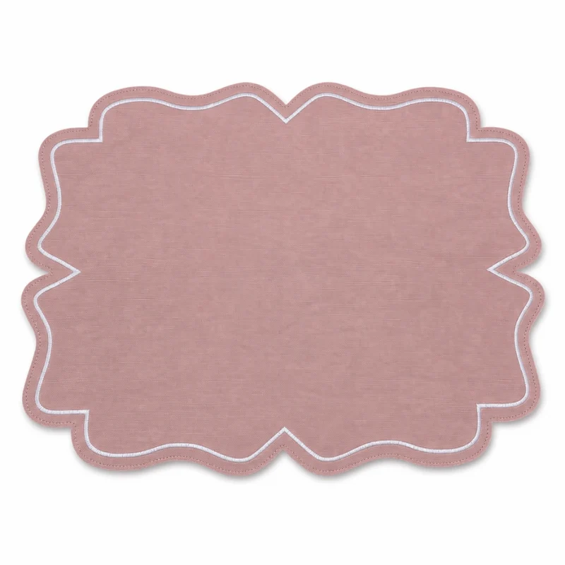 Set 6 Sottopiatti Chic Similpelle | Rosa