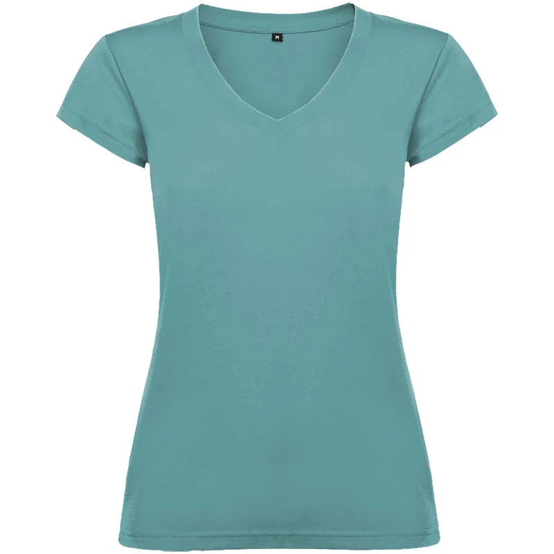 T-shirt a maniche corte con scollo a V da donna Victoria