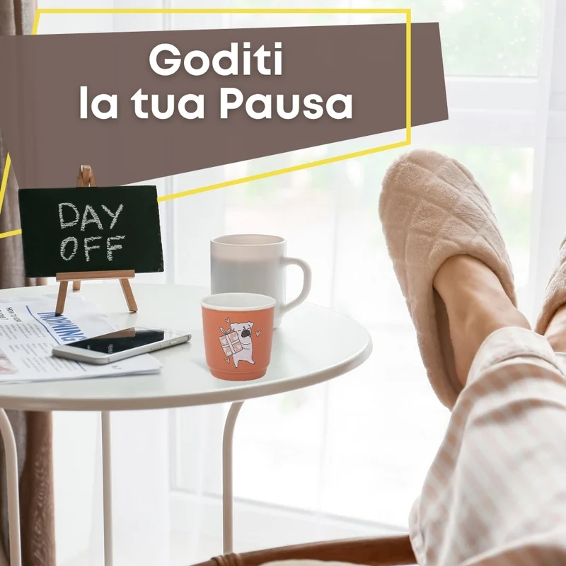 NAMAI - Set di 4 Tazzine Caffe Particolari, 6 CM Diametro x 6 CM Altezza, New Bone China, Adatte In Lavastoviglie e Microonde, Gioia Quotidiana, Bicchierini Caffè (Arancioni)