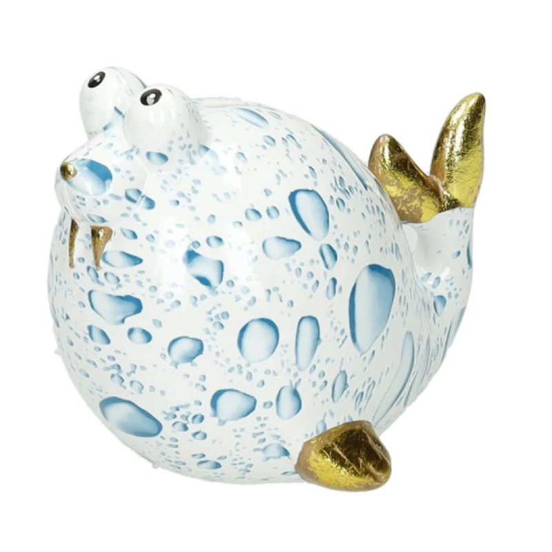 NAMAI - Salvadanaio Originale 18 CM x 12 CM, Materiale in Dolomite Resistente, Apribile, Colori Vivaci, Salvadanaio Simpatico, Idea Regalo (Acqua)