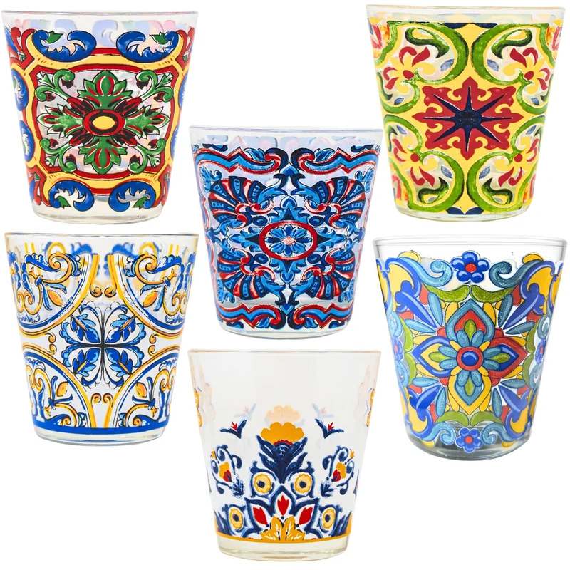Set 6 Bicchieri Acqua Colorati – 270 ML | Esplosione di Colori in Tavola