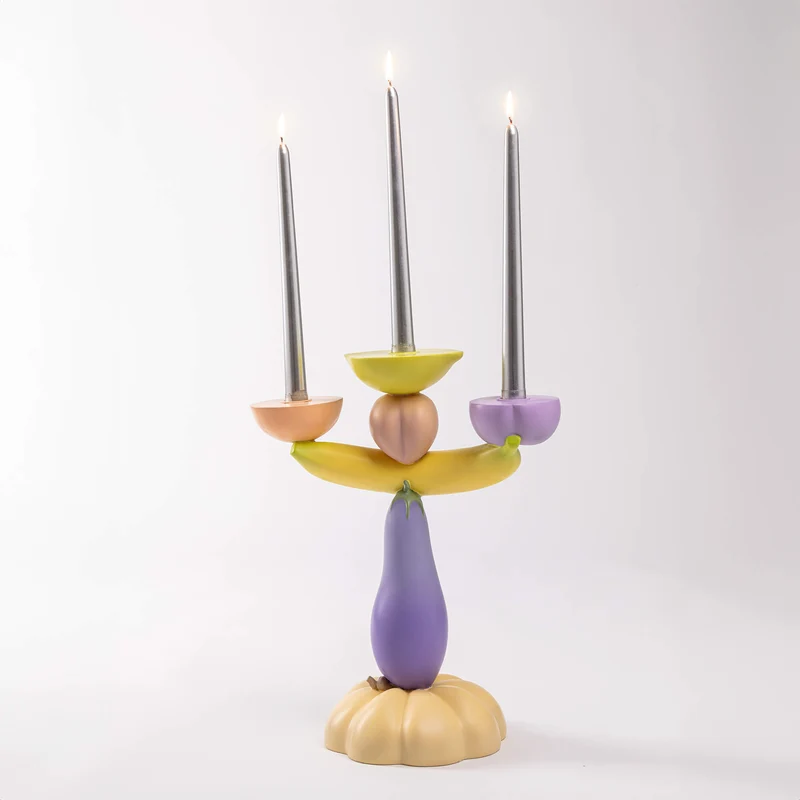 Vitamin Aubergine Candelabra