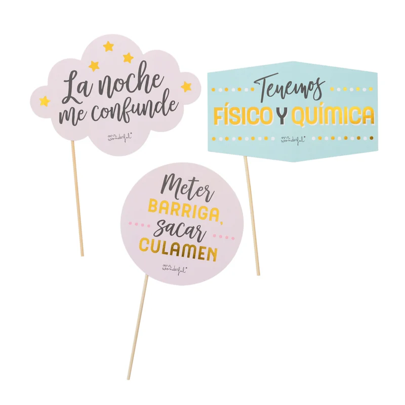 Accesorios para photocall en bodas - Mensajes